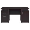 Tracy 55-inch 2-drawer Office Computer Desk Cappuccino
