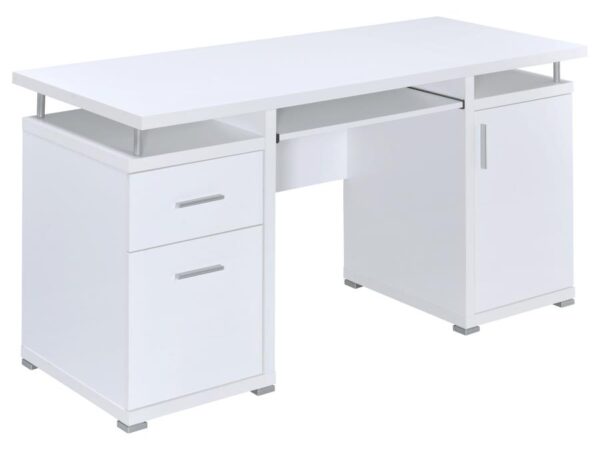 Tracy 55-inch 2-drawer Office Computer Desk White