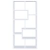 Theo 71-inch 6-shelf Bookshelf White