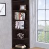 Alder 71-inch 6-shelf Corner Bookcase Cappuccino