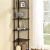 Bonwick 72-inch 5-shelf Corner Bookshelf Cappuccino