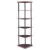 Bonwick 72-inch 5-shelf Corner Bookshelf Cappuccino