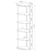 Bonwick 72-inch 5-shelf Corner Bookshelf Cappuccino