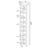 Eliam 71-inch 8-shelf Bookcase Cappuccino