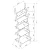 Colella 3-piece Storage Ladder Bookshelf Set Cappuccino