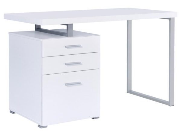 Brennan 47-inch 3-drawer Office Computer Desk White