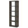 Harrison 71-inch 5-shelf Bookshelf Weathered Grey