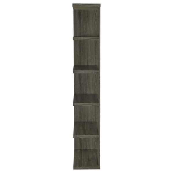 Harrison 71-inch 5-shelf Bookshelf Weathered Grey