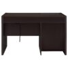 Halston 47-inch 2-drawer Office Desk with Cabinet Cappuccino