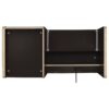 Halston 47-inch 2-drawer Office Desk with Cabinet Cappuccino