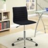 Chryses Upholstered Adjustable Home Office Desk Chair Black