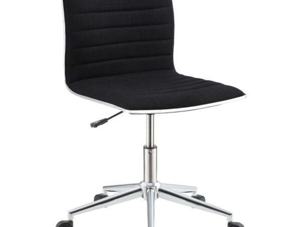 Chryses Upholstered Adjustable Home Office Desk Chair Black