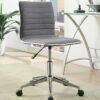 Chryses Upholstered Adjustable Home Office Desk Chair Grey