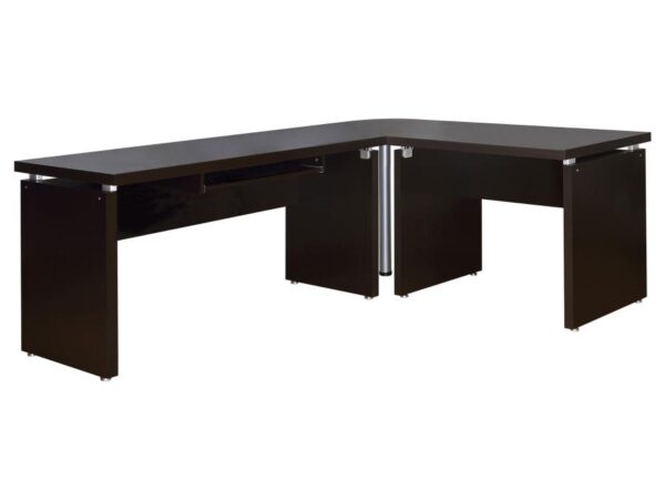 Skylar 83-inch L-Shaped Office Computer Desk Cappuccino