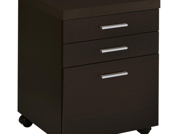 Skylar 3-drawer Home Office Mobile File Cabinet Cappuccino