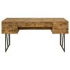 Analiese 63-inch 4-drawer Writing Desk Rustic Nutmeg