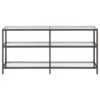 Kate 55-inch 4-shelf Console Bookcases Black Nickel