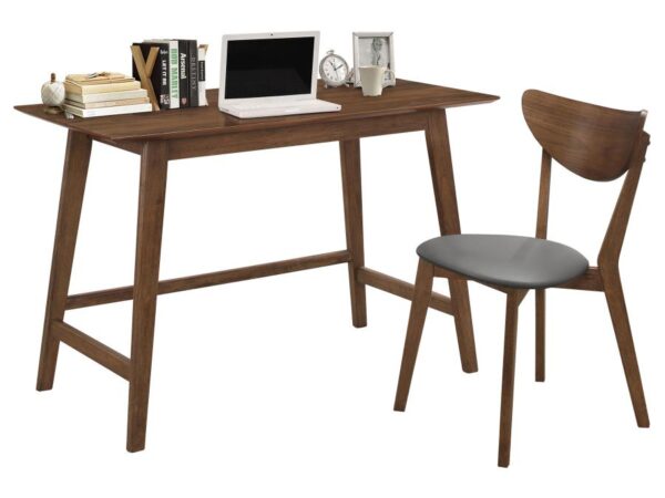 Karri 2-piece Home Office Computer Desk and Chair Set Walnut