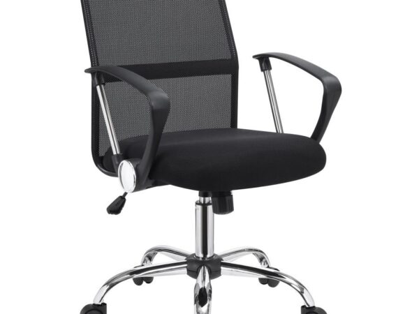 Gerta Upholstered Adjustable Mesh Office Desk Chair Black