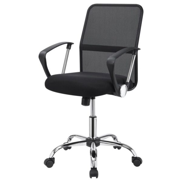Gerta Upholstered Adjustable Mesh Office Desk Chair Black