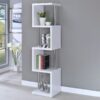 Baxter 67-inch 4-shelf Bookshelf White and Chrome