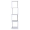Baxter 67-inch 4-shelf Bookshelf White and Chrome