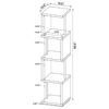 Baxter 67-inch 4-shelf Bookshelf Black and Chrome