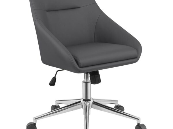 Jackman Upholstered Adjustable Home Office Desk Chair Grey