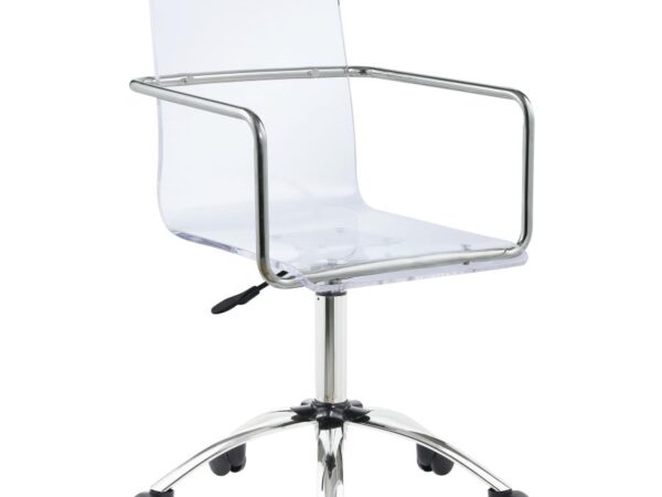 Amaturo Acrylic Adjustable Home Office Desk Chair Clear
