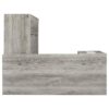 Yvette 60-inch 3-drawer L-Shape Computer Desk Grey Driftwood