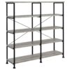 Analiese 63-inch 4-shelf Double Bookshelf Grey Driftwood