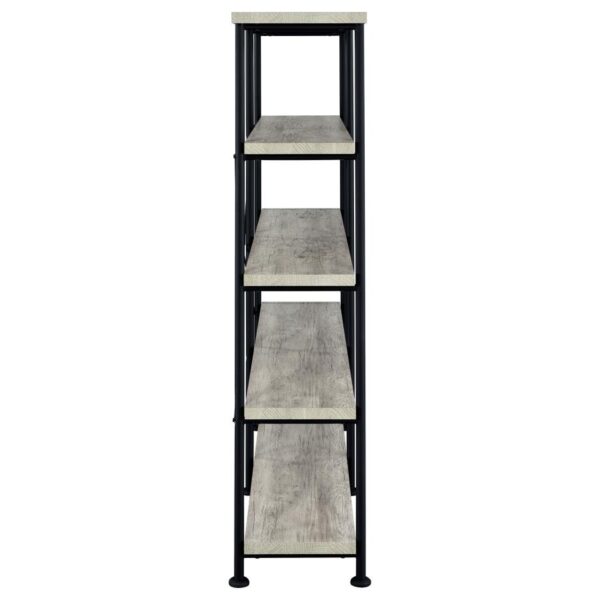 Analiese 63-inch 4-shelf Double Bookshelf Grey Driftwood