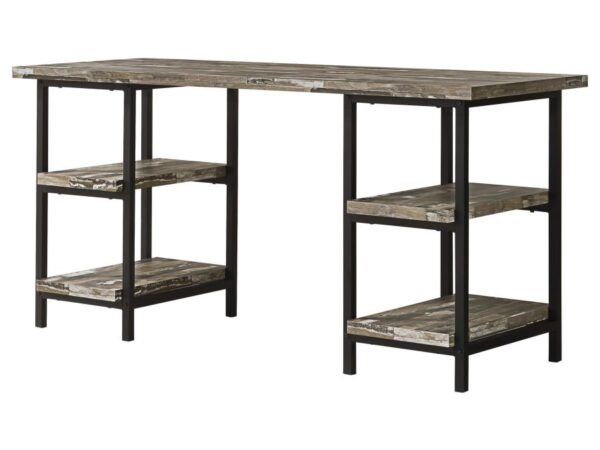 Kemper 59-inch 4-shelf Writing Desk Weathered Brown