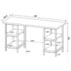 Kemper 59-inch 4-shelf Writing Desk Weathered Brown