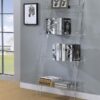 Amaturo 72-inch 4-shelf Acrylic Ladder Bookshelf Clear