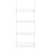 Amaturo 72-inch 4-shelf Acrylic Ladder Bookshelf Clear