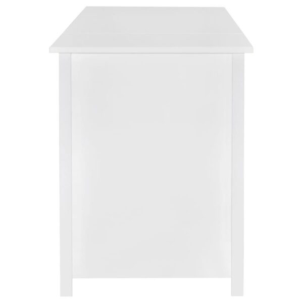Dylan 60-inch 4-drawer Lift Top Office Desk White High Gloss