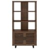 Maddox 71-inch 3-shelf Cabinet Bookcase Walnut