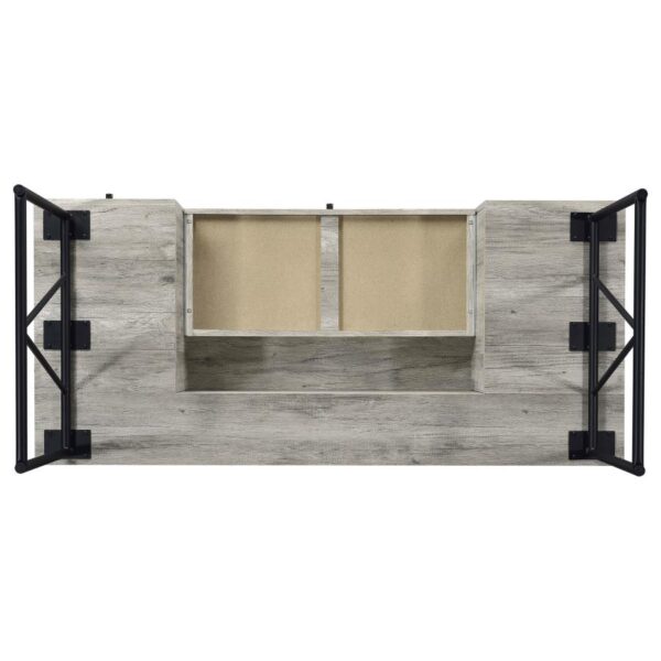 Analiese 63-inch 4-drawer Writing Desk Grey Driftwood