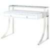 Gemma 48-inch 2-drawer Writing Desk White High Gloss