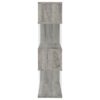 Emelle 63-inch 4-shelf Glass Panel Bookshelf Grey Driftwood