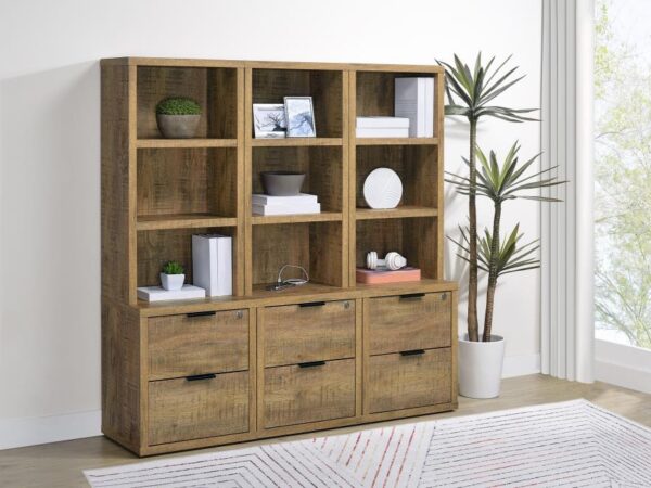 Westpark 3-piece Wall Unit Bookcase Set with USB Mango