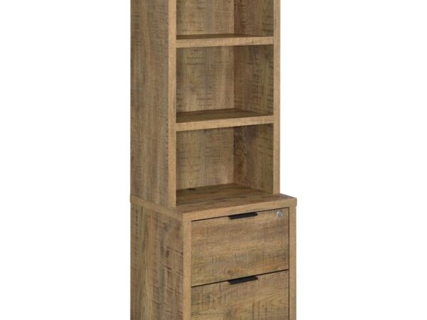 Westpark 3-shelf Bookcase USB and Lockable Drawer Mango