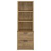 Westpark 3-shelf Bookcase USB and Lockable Drawer Mango