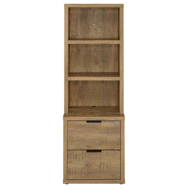 Westpark 3-shelf Bookcase USB and Lockable Drawer Mango