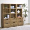 Westpark 3-shelf Bookcase USB and Lockable Drawer Mango