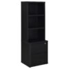 Westpark 3-piece Wall Unit Bookcase Set with USB Black