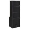 Westpark 3-piece Wall Unit Bookcase Set with USB Black