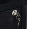 Westpark 3-shelf Bookcase USB and Lockable Drawer Black
