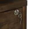 Westpark 3-shelf Bookcase USB and Lockable Drawer Dark Pine